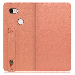 WORK23GG-FM-PX3XL [LOOF Hold Google Pixel 3 XL用 ベルト付きの本革スマホケース/スタンド機能＆カードポケット付き フラミンゴ]