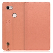WORK23GG-FM-PX3XL [LOOF Hold Google Pixel 3 XL用 ベルト付きの本革スマホケース/スタンド機能＆カードポケット付き フラミンゴ]