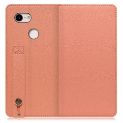 WORK23GG-FM-PX3 [LOOF Hold Google Pixel 3用 ベルト付きの本革スマホケース/スタンド機能＆カードポケット付き フラミンゴ]