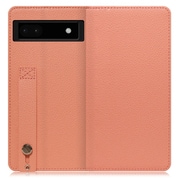WORK23GG-FM-GPX6A [LOOF Hold Google Pixel 6a用 ベルト付きの本革スマホケース/スタンド機能＆カードポケット付き フラミンゴ]