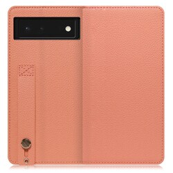 WORK23GG-FM-GPX6 [LOOF Hold Google Pixel 6用 ベルト付きの本革スマホケース/スタンド機能＆カードポケット付き フラミンゴ]