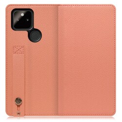 WORK23GG-FM-GPX5A5G [LOOF Hold Google Pixel 5a（5G）用 ベルト付きの本革スマホケース/スタンド機能＆カードポケット付き フラミンゴ]