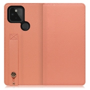 WORK23GG-FM-GPX5 [LOOF Hold Google Pixel 5用 ベルト付きの本革スマホケース/スタンド機能＆カードポケット付き フラミンゴ]