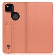 WORK23GG-FM-GPX4A [LOOF Hold Google Pixel 4a用 ベルト付きの本革スマホケース/スタンド機能＆カードポケット付き フラミンゴ]