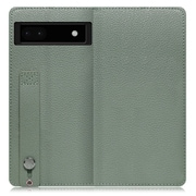 WORK23GG-DG-GPX6A [LOOF Hold Google Pixel 6a用 ベルト付きの本革スマホケース/スタンド機能＆カードポケット付き ダルグリーン]