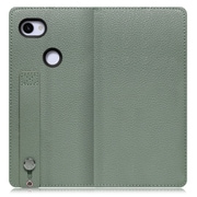 WORK23GG-DG-3AXL [LOOF Hold Google Pixel 3a XL用 ベルト付きの本革スマホケース/スタンド機能＆カードポケット付き ダルグリーン]