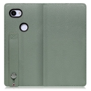 WORK23GG-DG-3A [LOOF Hold Google Pixel 3a用 ベルト付きの本革スマホケース/スタンド機能＆カードポケット付き ダルグリーン]