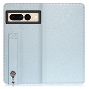 WORK23GG-BU-GPX7P [LOOF Hold Google Pixel 7 Pro用 ベルト付きの本革スマホケース/スタンド機能＆カードポケット付き スカイブルー]