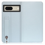 WORK23GG-BU-GPX7 [LOOF Hold Google Pixel 7用 ベルト付きの本革スマホケース/スタンド機能＆カードポケット付き スカイブルー]