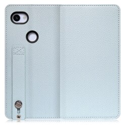 WORK23GG-BU-3AXL [LOOF Hold Google Pixel 3a XL用 ベルト付きの本革スマホケース/スタンド機能＆カードポケット付き スカイブルー]