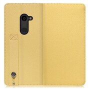 WORK23AO-YL-ZERO [LOOF Hold AQUOS zero用 ベルト付きの本革スマホケース/スタンド機能＆カードポケット付き ジャスミンイエロー]