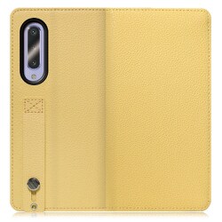 WORK23AO-YL-AZ5GB [LOOF Hold AQUOS zero5G basic用 ベルト付きの本革スマホケース/スタンド機能＆カードポケット付き ジャスミンイエロー]