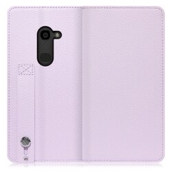 LOOF Hold AQUOS zero用 ベルト付きの本革スマホケース/スタンド機能＆カードポケット付き ラベンダー WORK23AO-PL-ZERO