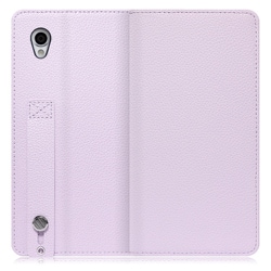 WORK23AO-PL-SEN3P [LOOF Hold AQUOS sense3 plus用 ベルト付きの本革スマホケース/スタンド機能＆カードポケット付き ラベンダー]