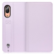 WORK23AO-PL-SEN3 [LOOF Hold AQUOS sense3/sense3 lite/sense3 basic用 ベルト付きの本革スマホケース/スタンド機能＆カードポケット付き ラベンダー]