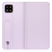 WORK23AO-PL-ASE6 [LOOF Hold AQUOS sense6/6s用 ベルト付きの本革スマホケース/スタンド機能＆カードポケット付き ラベンダー]