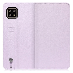 WORK23AO-PL-ASE4 [LOOF Hold AQUOS sense5G/sense4 basic/sense4 lite用 ベルト付きの本革スマホケース/スタンド機能＆カードポケット付き ラベンダー]