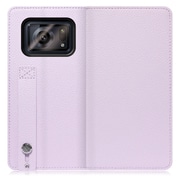 WORK23AO-PL-AR6 [LOOF Hold AQUOS R6用 ベルト付きの本革スマホケース/スタンド機能＆カードポケット付き ラベンダー]