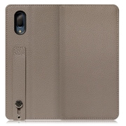 WORK23AO-GB-SEN3P [LOOF Hold AQUOS sense3 plus用 ベルト付きの本革スマホケース/スタンド機能＆カードポケット付き グレージュ]
