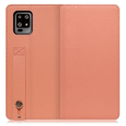 WORK23AO-FM-ZERO6 [LOOF Hold AQUOS zero6用 ベルト付きの本革スマホケース/スタンド機能＆カードポケット付き フラミンゴ]
