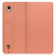 WORK23AO-FM-SENP [LOOF Hold AQUOS sense plus用 ベルト付きの本革スマホケース/スタンド機能＆カードポケット付き フラミンゴ]