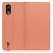 WORK23AO-FM-SEN3P [LOOF Hold AQUOS sense3 plus用 ベルト付きの本革スマホケース/スタンド機能＆カードポケット付き フラミンゴ]