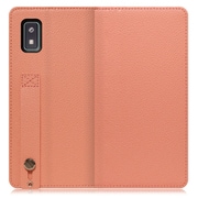 WORK23AO-FM-AWISH [LOOF Hold AQUOS wish/wish2用 ベルト付きの本革スマホケース/スタンド機能＆カードポケット付き フラミンゴ]