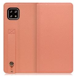 WORK23AO-FM-ASE4 [LOOF Hold AQUOS sense5G/sense4 basic/sense4 lite用 ベルト付きの本革スマホケース/スタンド機能＆カードポケット付き フラミンゴ]