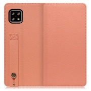 WORK23AO-FM-ASE4 [LOOF Hold AQUOS sense5G/sense4 basic/sense4 lite用 ベルト付きの本革スマホケース/スタンド機能＆カードポケット付き フラミンゴ]