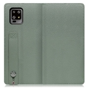 WORK23AO-DG-ZERO6 [LOOF Hold AQUOS zero6用 ベルト付きの本革スマホケース/スタンド機能＆カードポケット付き ダルグリーン]