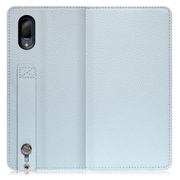 WORK23AO-BU-SEN3P [LOOF Hold AQUOS sense3 plus用 ベルト付きの本革スマホケース/スタンド機能＆カードポケット付き スカイブルー]