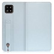 WORK23AO-BU-ASE6 [LOOF Hold AQUOS sense6/6s用 ベルト付きの本革スマホケース/スタンド機能＆カードポケット付き スカイブルー]