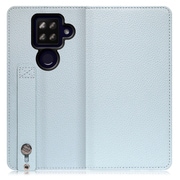 WORK23AO-BU-ASE4P2XL [LOOF Hold AQUOS sense4 plus用 ベルト付きの本革スマホケース/スタンド機能＆カードポケット付き スカイブルー]
