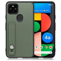 WORK26GG-DG-GPX4A5G [LOOF Hold-Shell Google Pixel 4a（5G）用 本革スマホケース/ホールドベルト付き ダルグリーン]