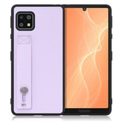 WORK26AO-PL-ASE4 [LOOF Hold-Shell AQUOS sense5G/sense4 basic/sense4 lite用 本革スマホケース/ホールドベルト付き ラベンダー]