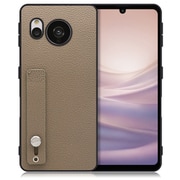 WORK26AO-GB-ASE7P [LOOF Hold-Shell AQUOS sense7 Plus用 本革スマホケース/ホールドベルト付き グレージュ]
