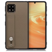 WORK26AO-GB-ASE6 [LOOF Hold-Shell AQUOS sense6/6s用 本革スマホケース/ホールドベルト付き グレージュ]