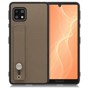 WORK26AO-GB-ASE4 [LOOF Hold-Shell AQUOS sense5G/sense4 basic/sense4 lite用 本革スマホケース/ホールドベルト付き グレージュ]