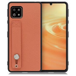 WORK26AO-FM-ASE6 [LOOF Hold-Shell AQUOS sense6/6s用 本革スマホケース/ホールドベルト付き フラミンゴ]