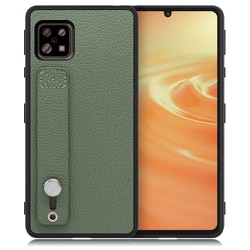 WORK26AO-DG-ASE6 [LOOF Hold-Shell AQUOS sense6/6s用 本革スマホケース/ホールドベルト付き ダルグリーン]