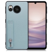 WORK26AO-BU-ASE7 [LOOF Hold-Shell AQUOS sense7用 本革スマホケース/ホールドベルト付き スカイブルー]