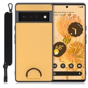 WORK37GG-YL-GPX6P [LOOF Strap-Shell Google Pixel 6 Pro用 首掛けスマホケース/ネックストラップ付き イエローベージュ]