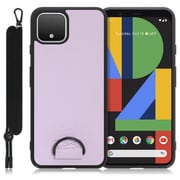 WORK37GG-PL-PX4 [LOOF Strap-Shell Google Pixel 4用 首掛けスマホケース/ネックストラップ付き ラベンダーパープル]