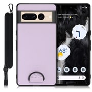 WORK37GG-PL-GPX7P [LOOF Strap-Shell Google Pixel 7 Pro用 首掛けスマホケース/ネックストラップ付き ラベンダーパープル]