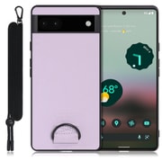 WORK37GG-PL-GPX6A [LOOF Strap-Shell Google Pixel 6a用 首掛けスマホケース/ネックストラップ付き ラベンダーパープル]