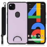 WORK37GG-PL-GPX4A [LOOF Strap-Shell Google Pixel 4a用 首掛けスマホケース/ネックストラップ付き ラベンダーパープル]
