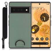 WORK37GG-GN-GPX6P [LOOF Strap-Shell Google Pixel 6 Pro用 首掛けスマホケース/ネックストラップ付き ホーリーグリーン]