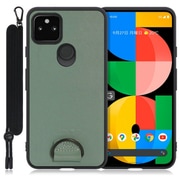 WORK37GG-GN-GPX5A5G [LOOF Strap-Shell Google Pixel 5a（5G）用 首掛けスマホケース/ネックストラップ付き ホーリーグリーン]