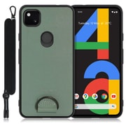 WORK37GG-GN-GPX4A [LOOF Strap-Shell Google Pixel 4a用 首掛けスマホケース/ネックストラップ付き ホーリーグリーン]