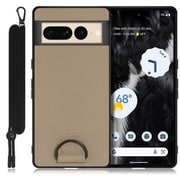 WORK37GG-BN-GPX7P [LOOF Strap-Shell Google Pixel 7 Pro用 首掛けスマホケース/ネックストラップ付き ラテブラウン]